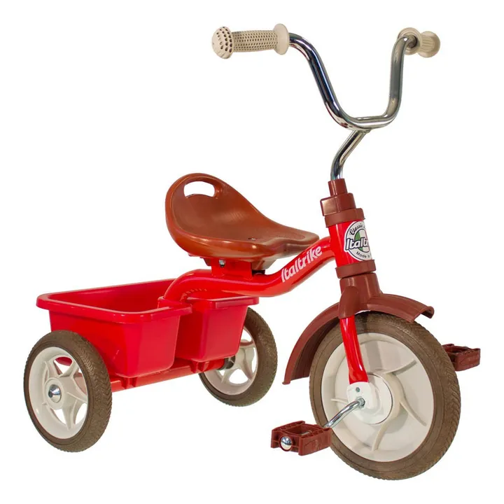 Italtrike Tricycle avec bac de transport | Rouge