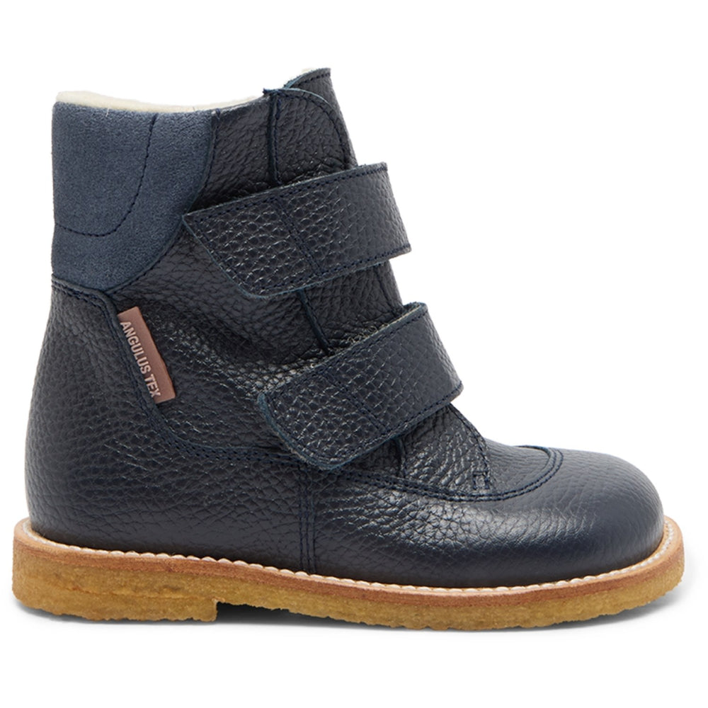 Køb Angulus Navy/Blue Fog Tex-Støvle Med Velcrolukning