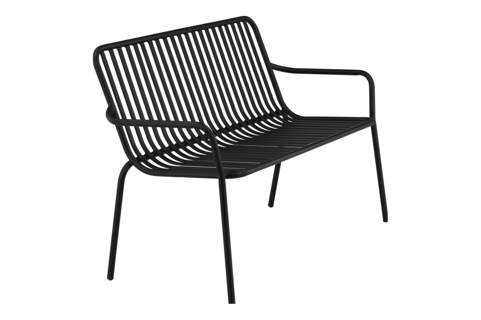 Peking utebenk Hagebenk i sortlakkert aluminium