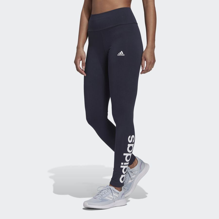adidas Leggings Loungewear Essentials High Waisted - Bleu Marine/Blanc Femme