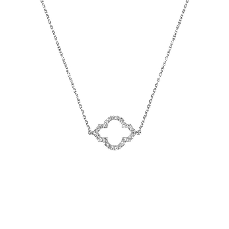 Collier Femme - Or 18 Carats - Diamant 0,16 Carats - Longueur : 42 cm
