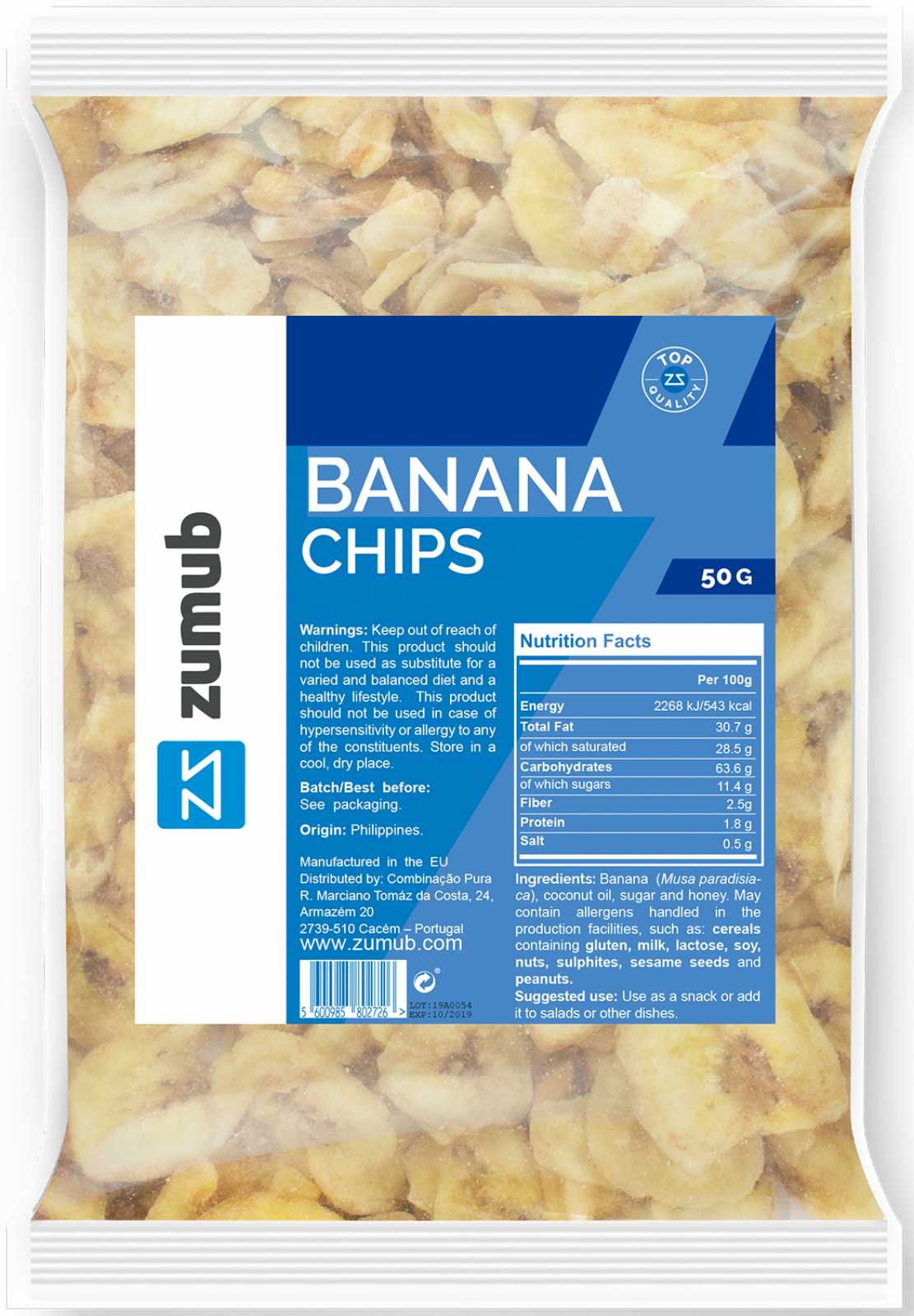 Chips de banana Zumub 125g