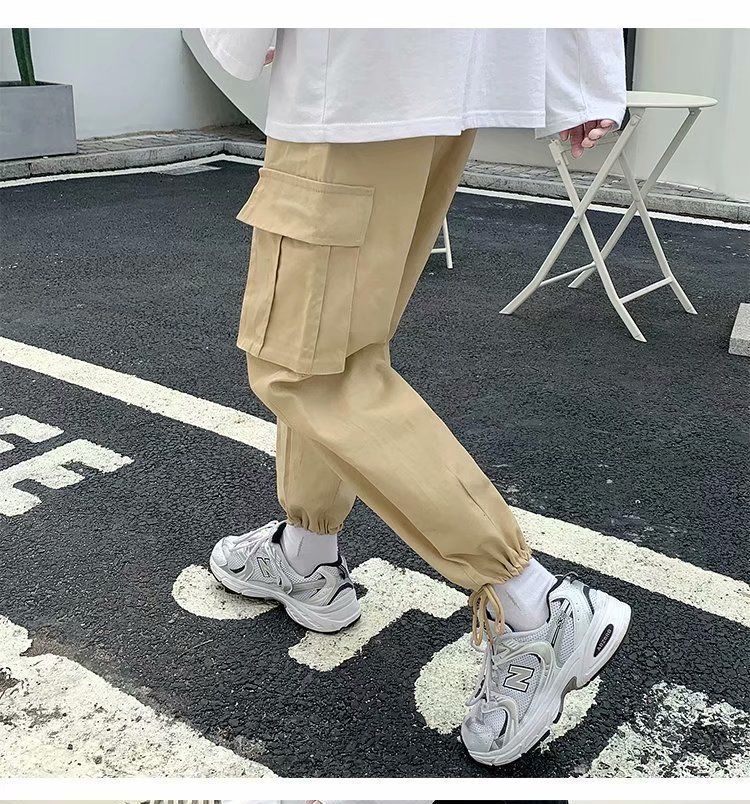 Oakjam - Cropped cargobroek met trekkoordmanchetten