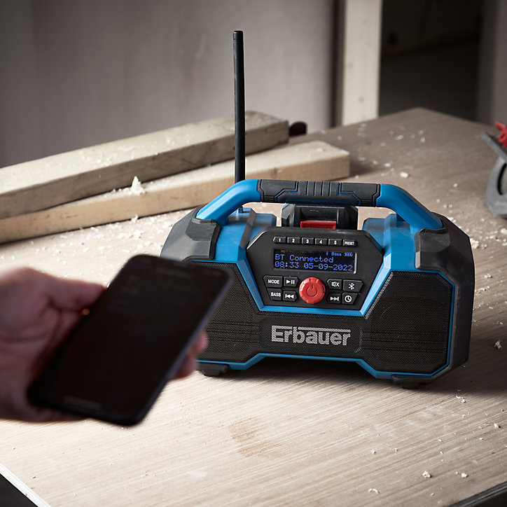 Radio sans fil Erbauer ERD18-Li 18V (sans batterie)