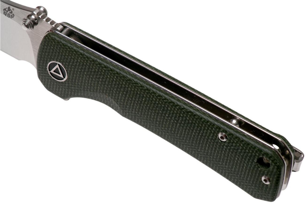 QSP Knife Hawk QS131-H Green Micarta zakmes