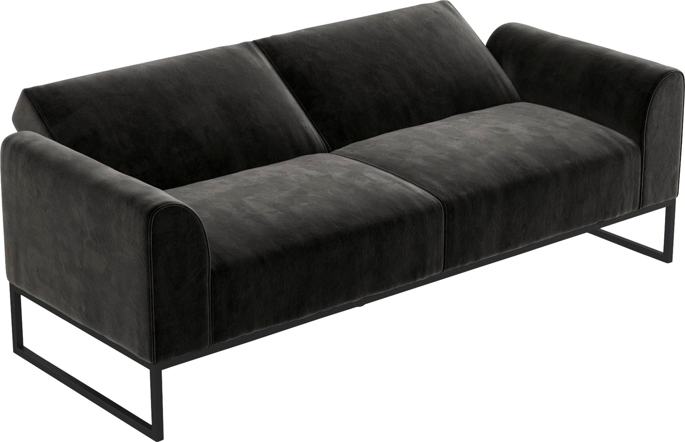 CosmoLiving by Cosmopolitan Schlafsofa »Adley« Veloursstoff, Schlaffunktion, Rückenlehne 2-teilig, Sitzhöhe 47,5 cm