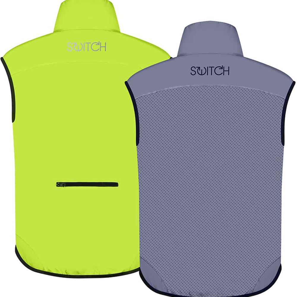 proviz - Veste réfléchissante Switch - sans manches Gris / Jaune fluo