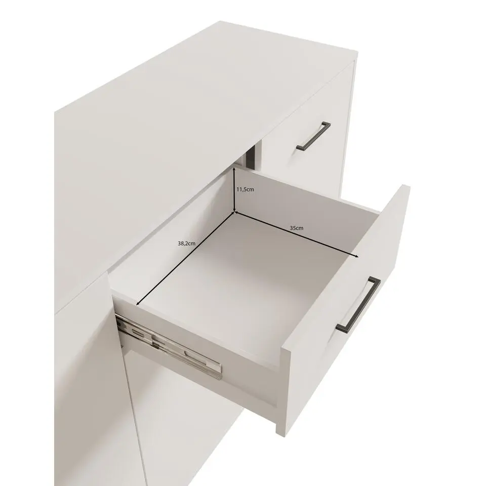 Meubella - Dressoir Vidor - Beige - 138 cm - 1 lade