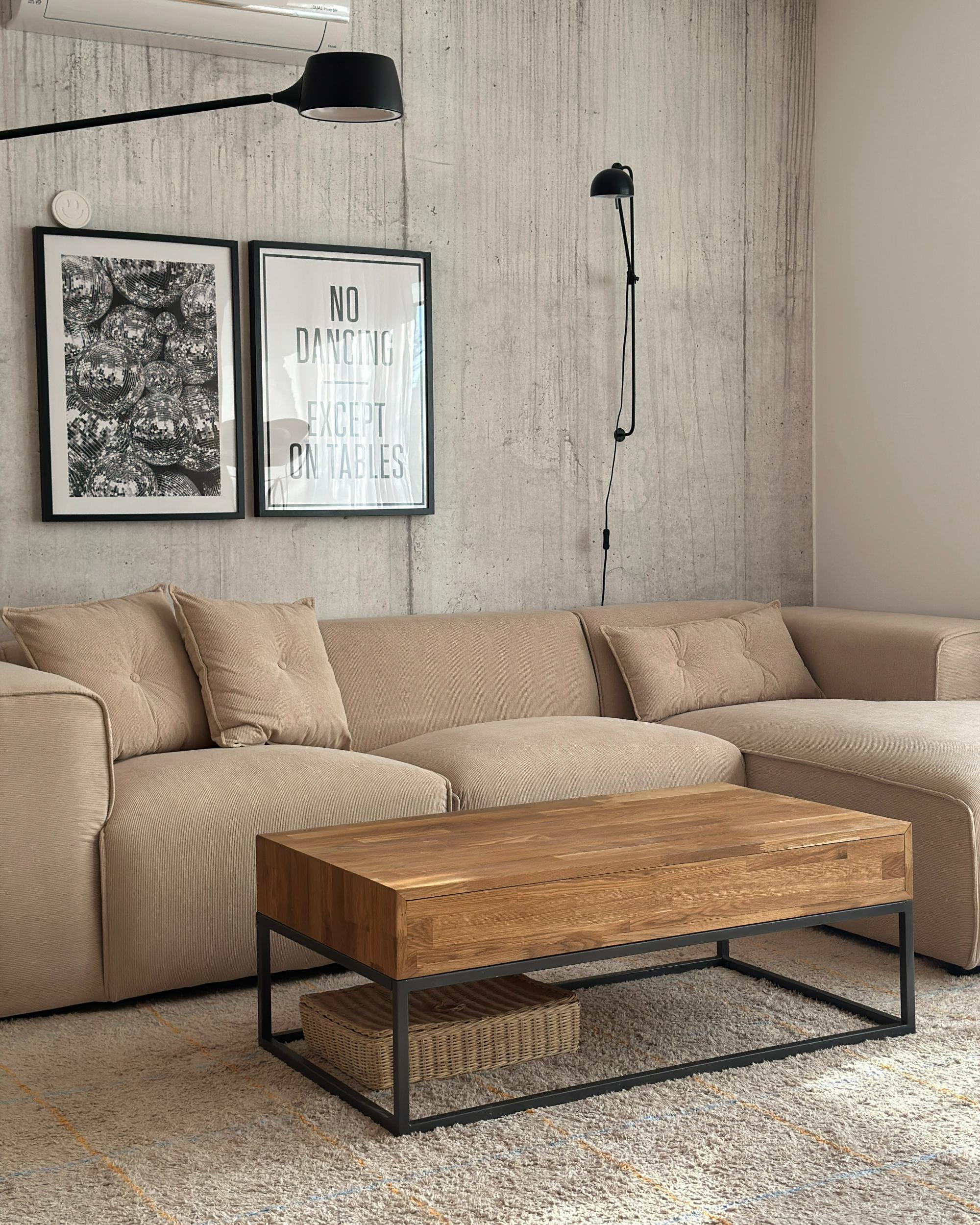 Hoekbank 3-zits DOLVA Corduroy Beige linkszijdig