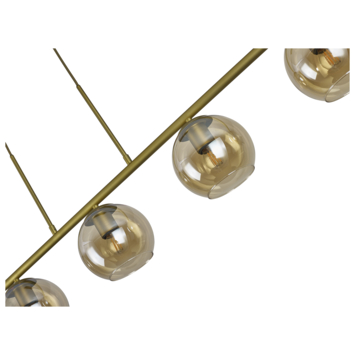 Hanglamp Esfera 5-lichts messing 130cm x Ø16cm