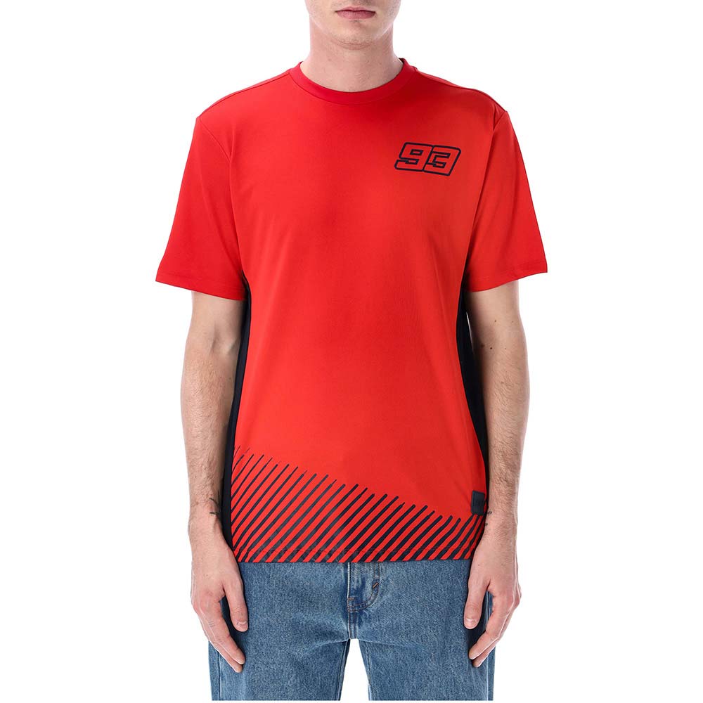 marc marquez - T-shirt 93 Technical and Stripes Bleu / Rouge