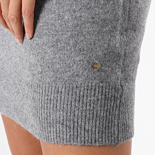 Robe Pull Col Roulé Femme Mila P206W Beige Chiné