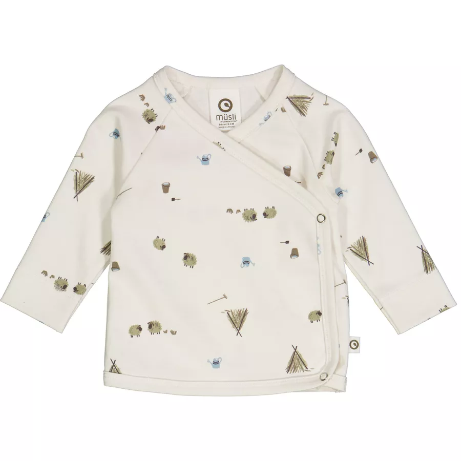 Müsli Babystrickjacke creamgreenblue