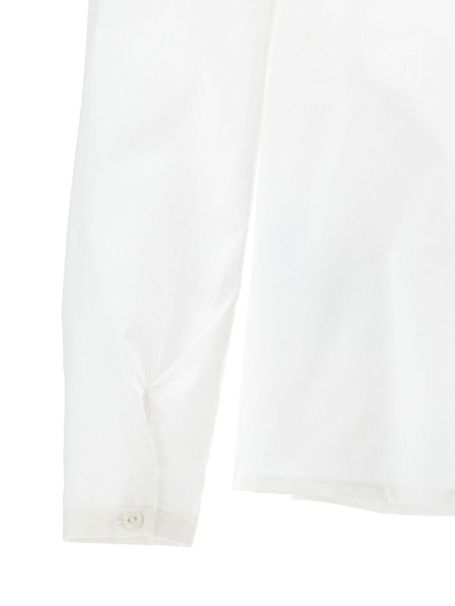 Monnalisa Cotton Shirt with Trim