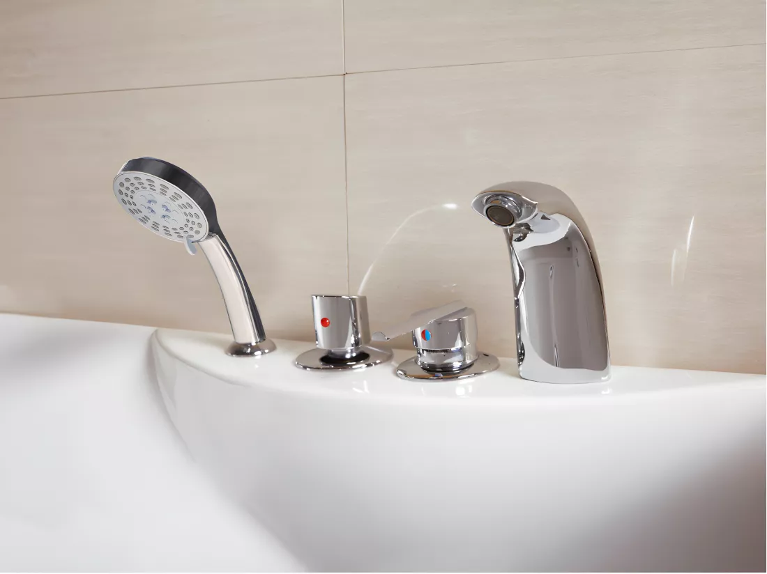 Baignoire balnéo blanche - 1 place - 140L - 150 x 75 x 54,5 cm - Angle gauche - GAVINO