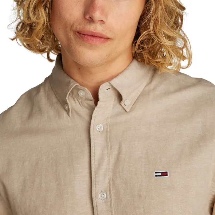 Tommy Hilfiger Regular Fit Linnen Blend Overhemd Heren