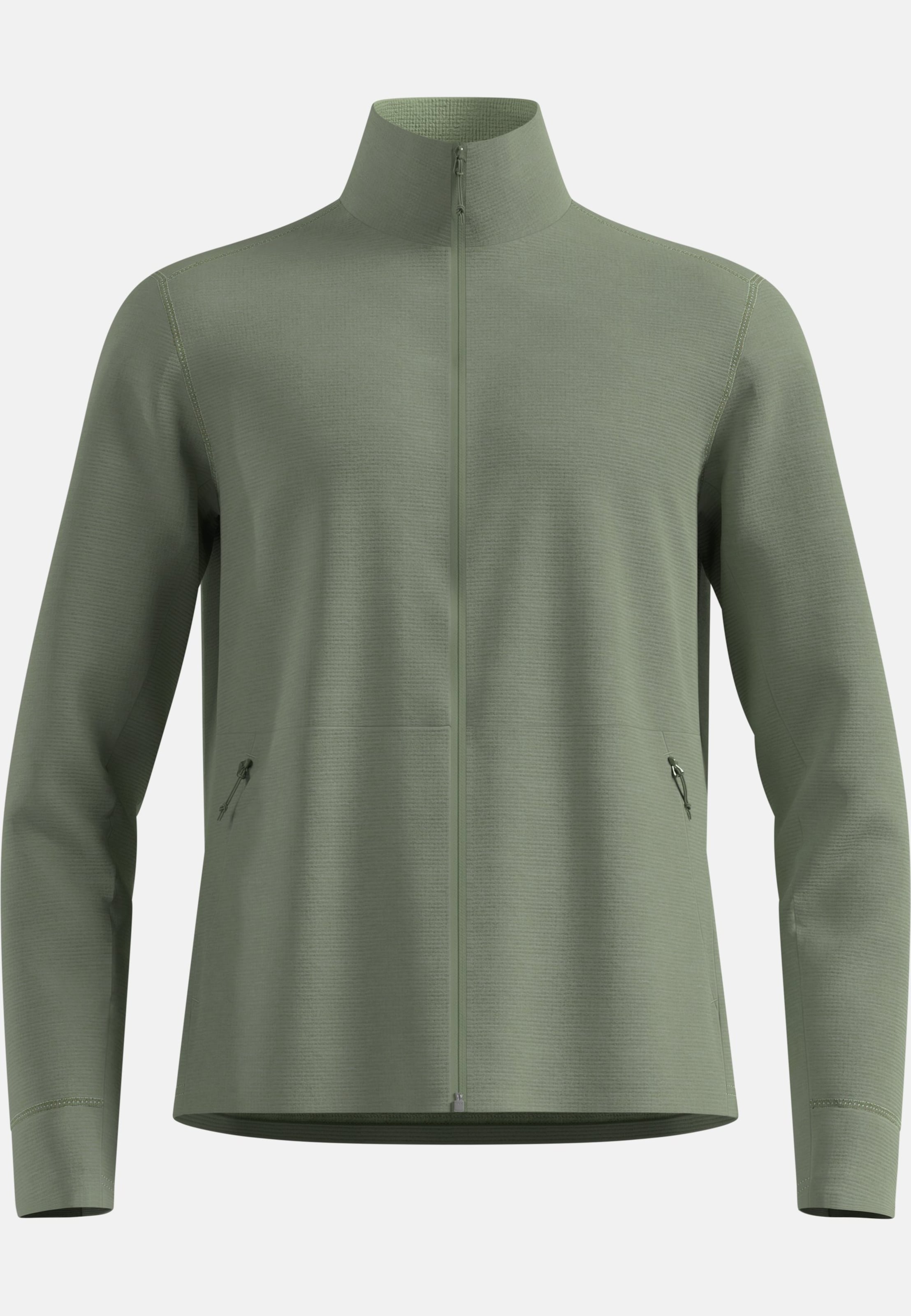 Essentials Multisport Mid Layer aus Grid-Fleece mit Reissverschluss in shadow melange