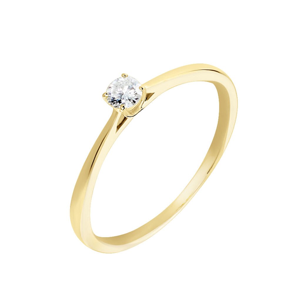 Bague Solitaire Aphrodite Or Jaune Diamant