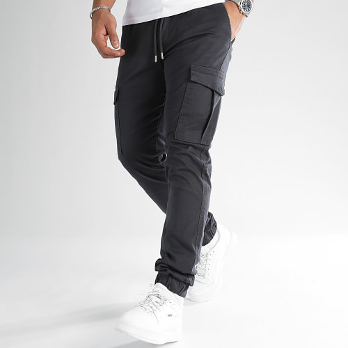 Lot De 2 Pantalons Cargo 2473 2714 Gris Anthracite Vert Kaki