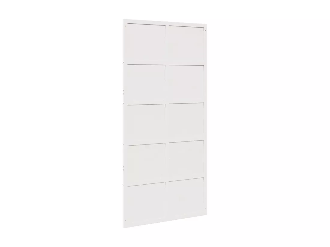Porte de grange blanc 100x208 cm bois massif de pin