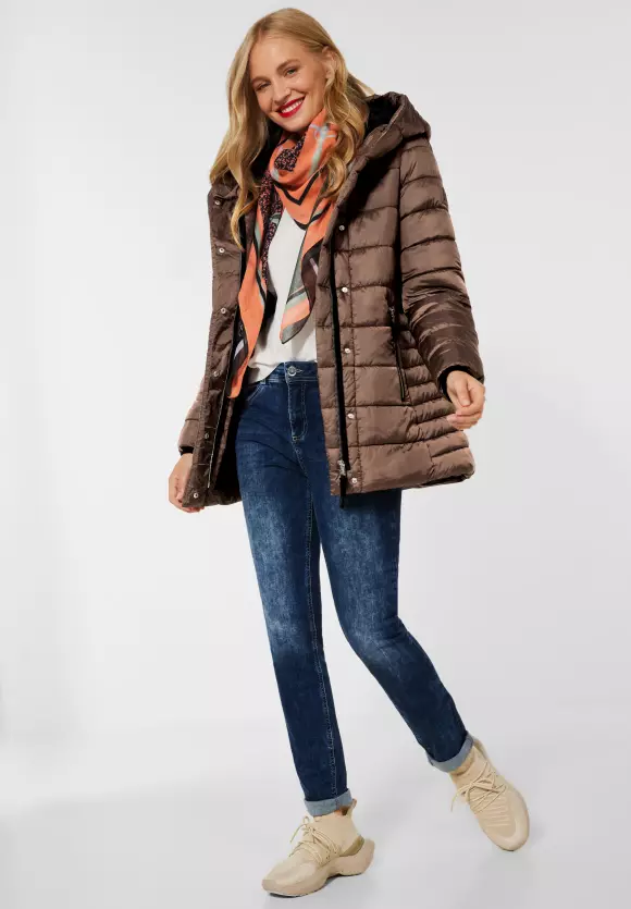 Gesteppter Kurzmantel - cocoa brown