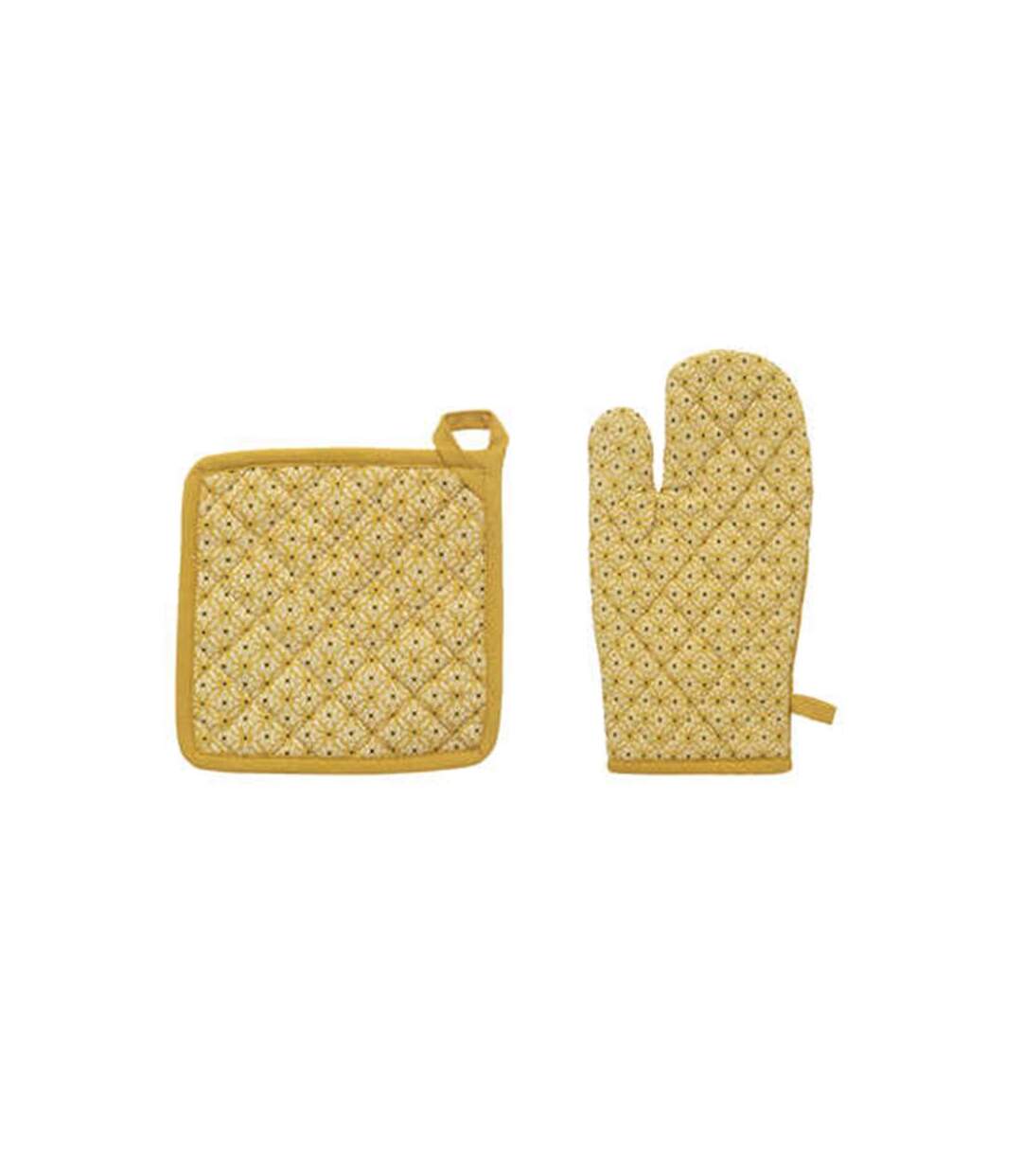 Gant & Manique Imprimé Paty 32cm Jaune Ocre