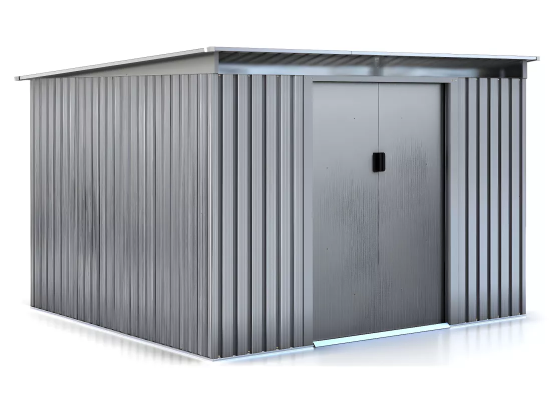 Abri de jardin métal toit plat 