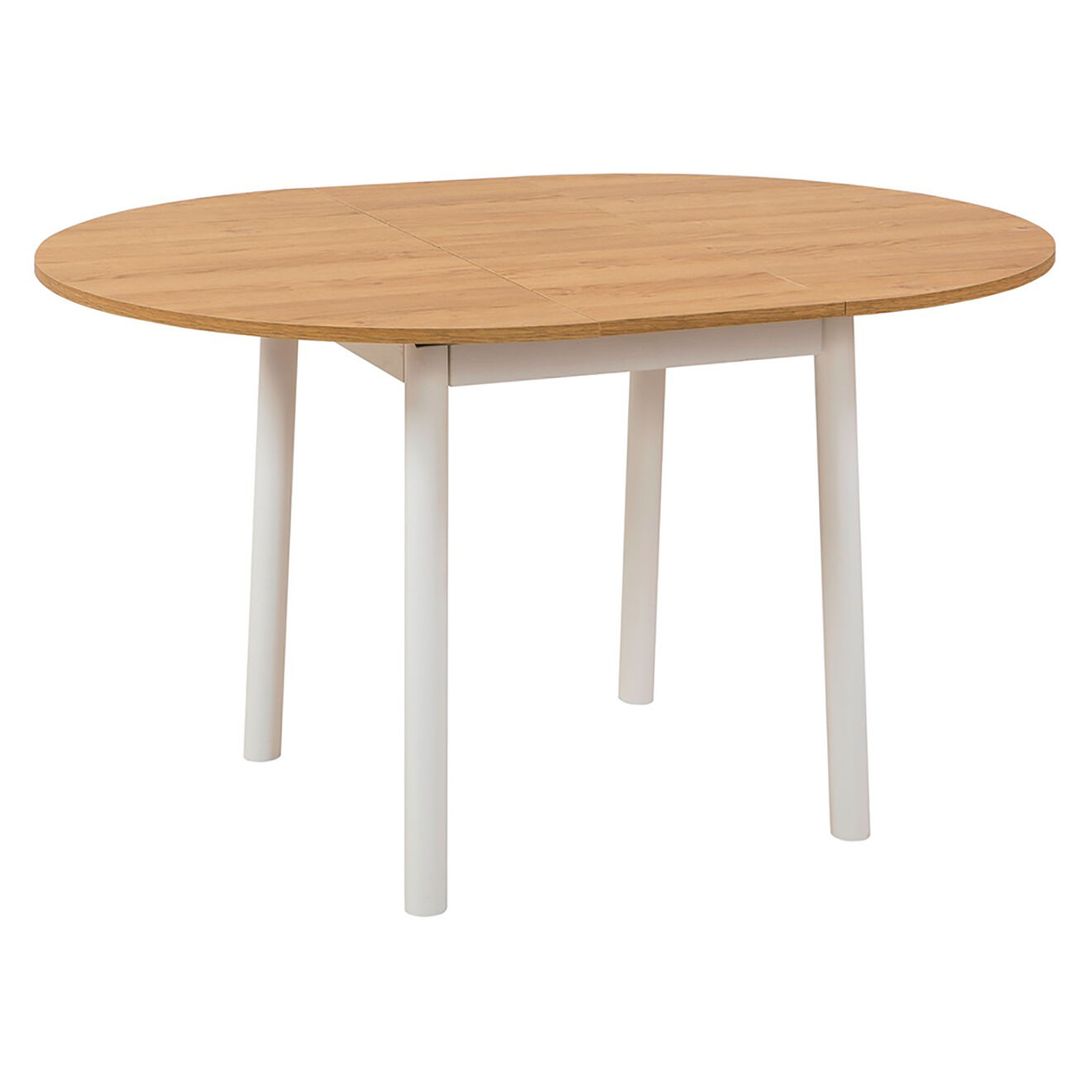 Homitis Table extensible + 4 Chaises Oliver chêne/blanc