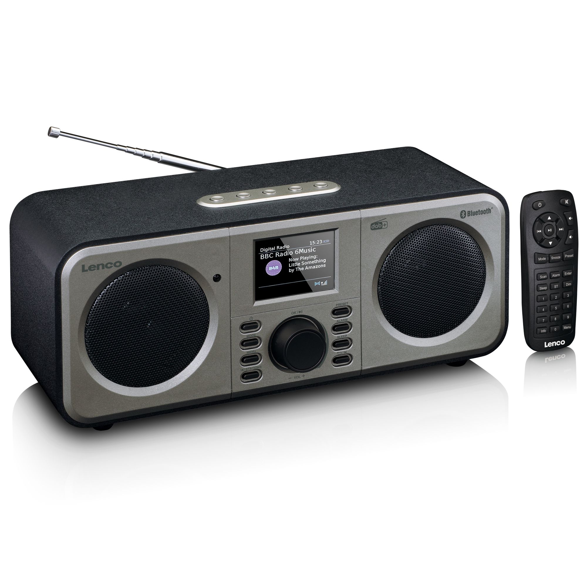 Lenco dar-030bk dab+ radio - zwart,zilver