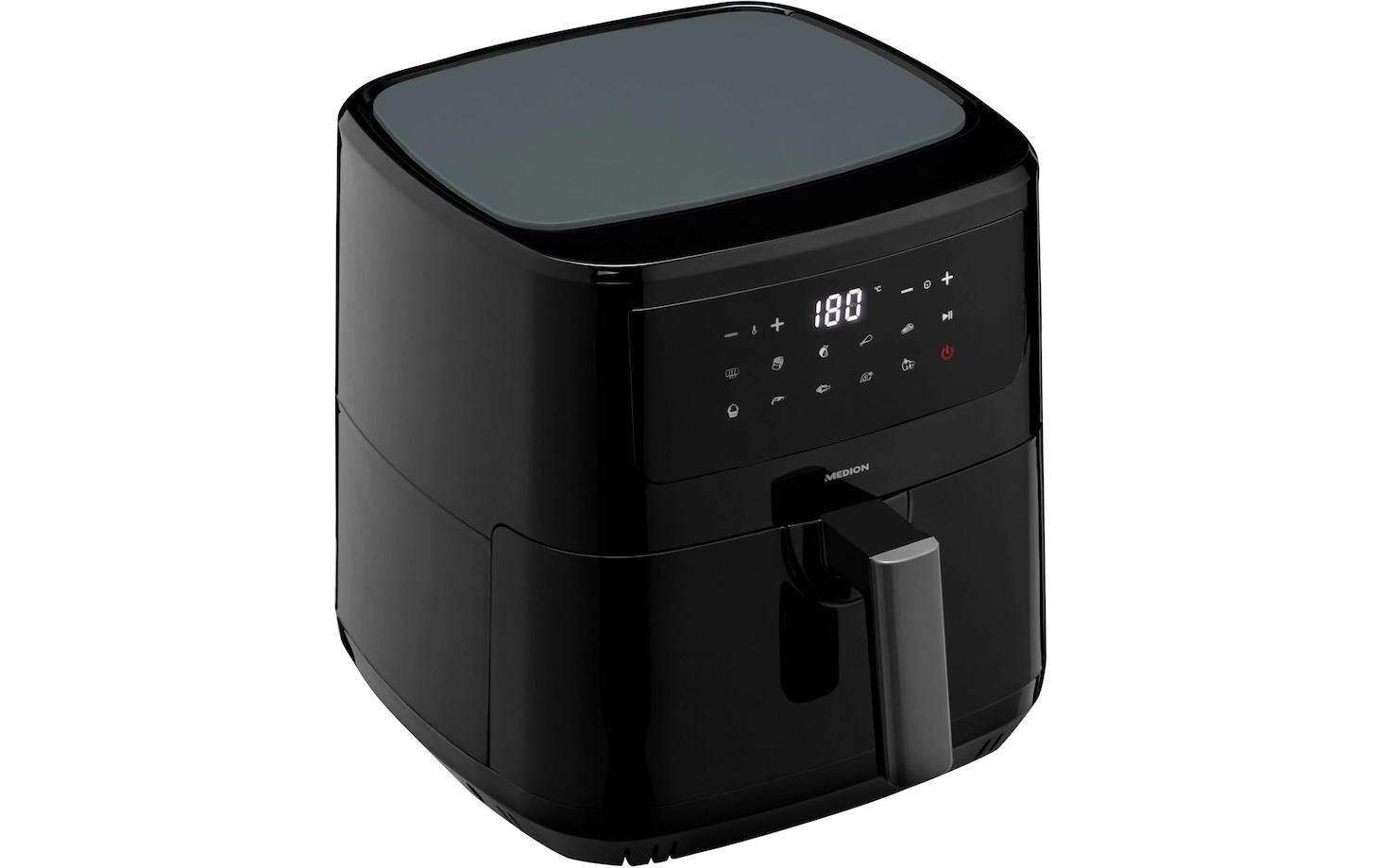 Heissluft-Fritteuse MD 11750 7.2 l, SchwarzFritteuse mit hochwertiger Corflon-Ultra-Antihaftbeschichtung