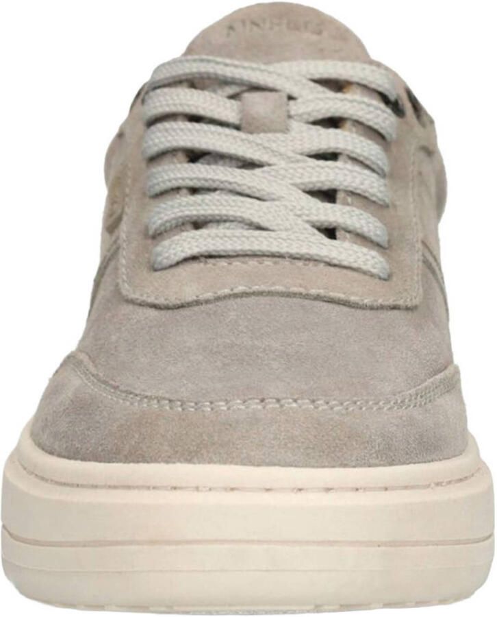 Manfield Heren Grijze suède sneakers