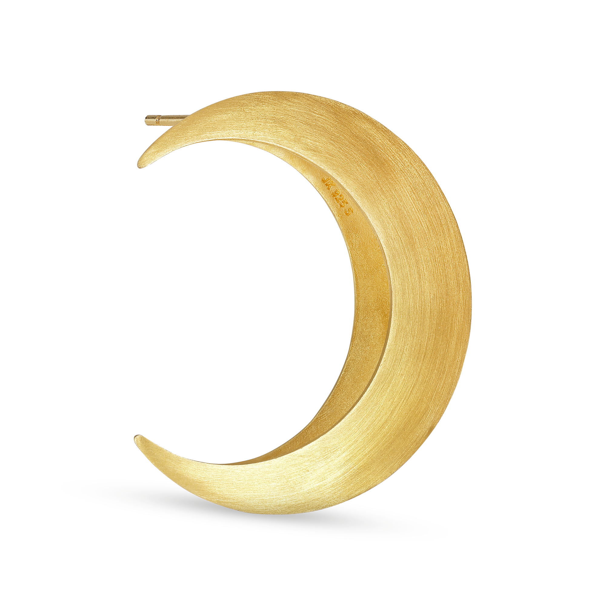 Jane Kønig  Massive half Moon ørestik - forgyldt