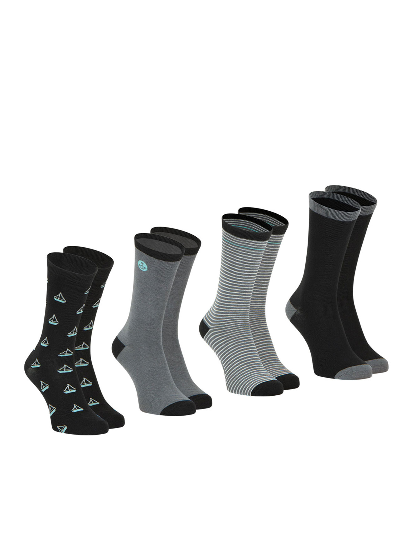 Lot 4 paires de mi-chaussettes Ecopack