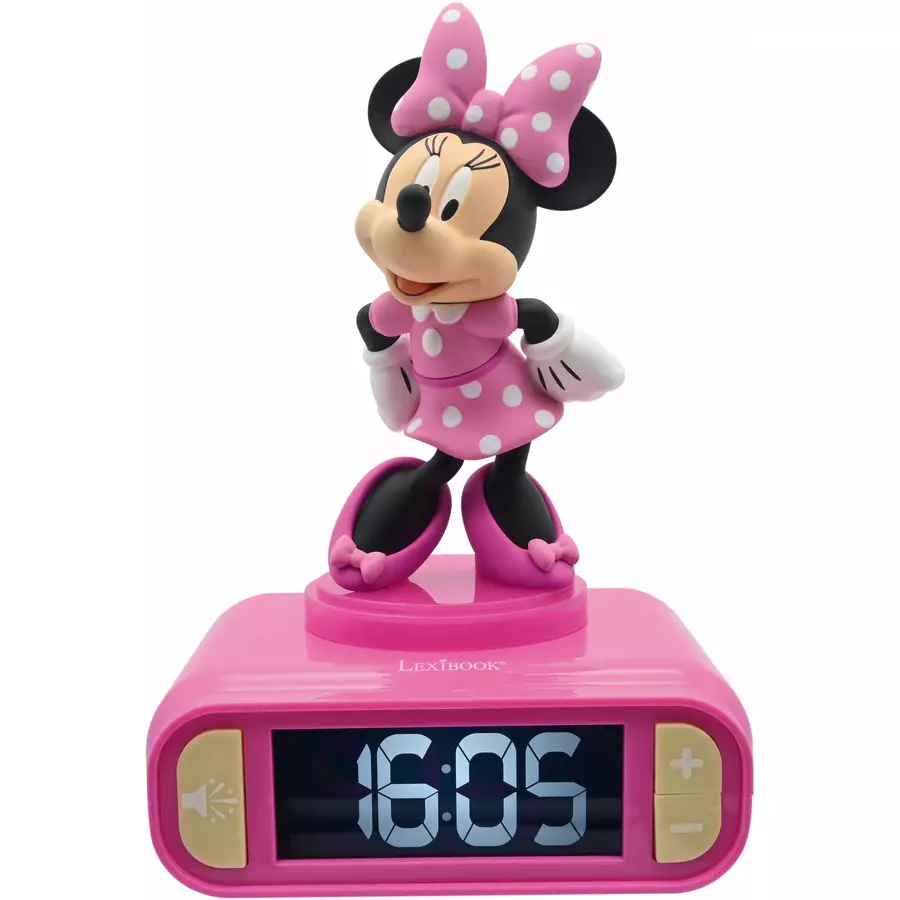 LEXIBOOK  Minnie  Wecker mit 3D Nachtlicht-Figur und besonderen Klingeltönen