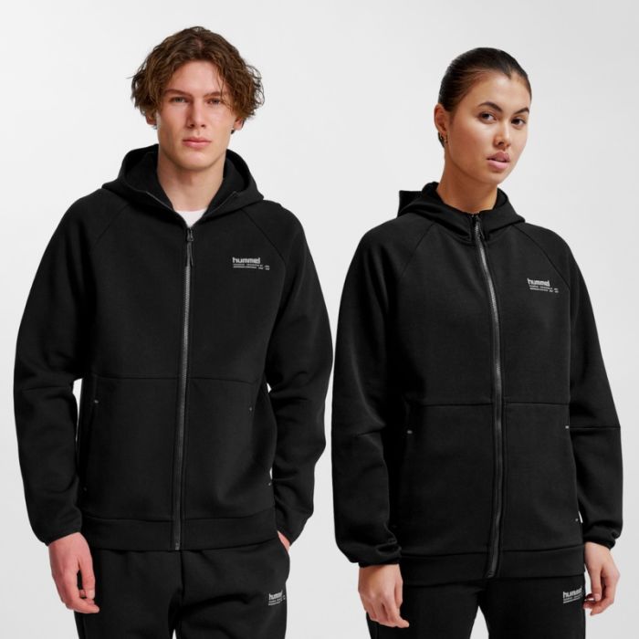 Hummel Unisex Trøjer Tech Fleece Zip Hoodie Sort