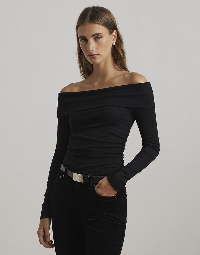 Lauren Ralph Lauren CM 2X2 RIB-LSL-PLO Sort