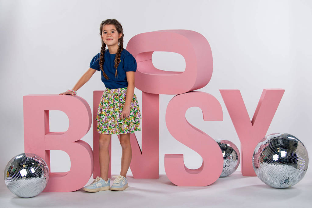 B.Nosy T-shirt met printopdruk donkerblauw