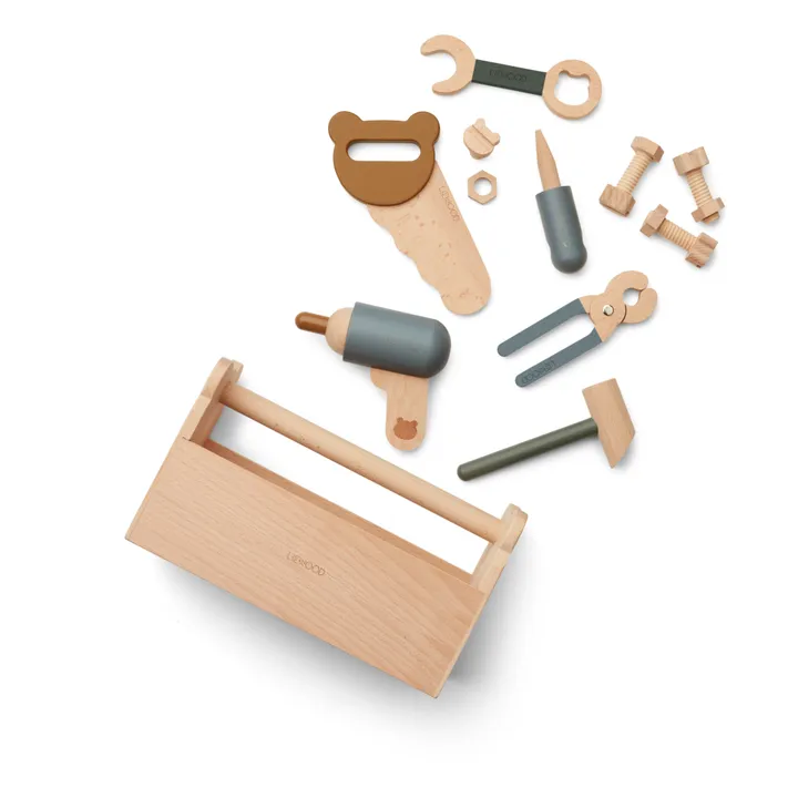 Liewood Boite à outils Luigi en bois | Bleu pâle