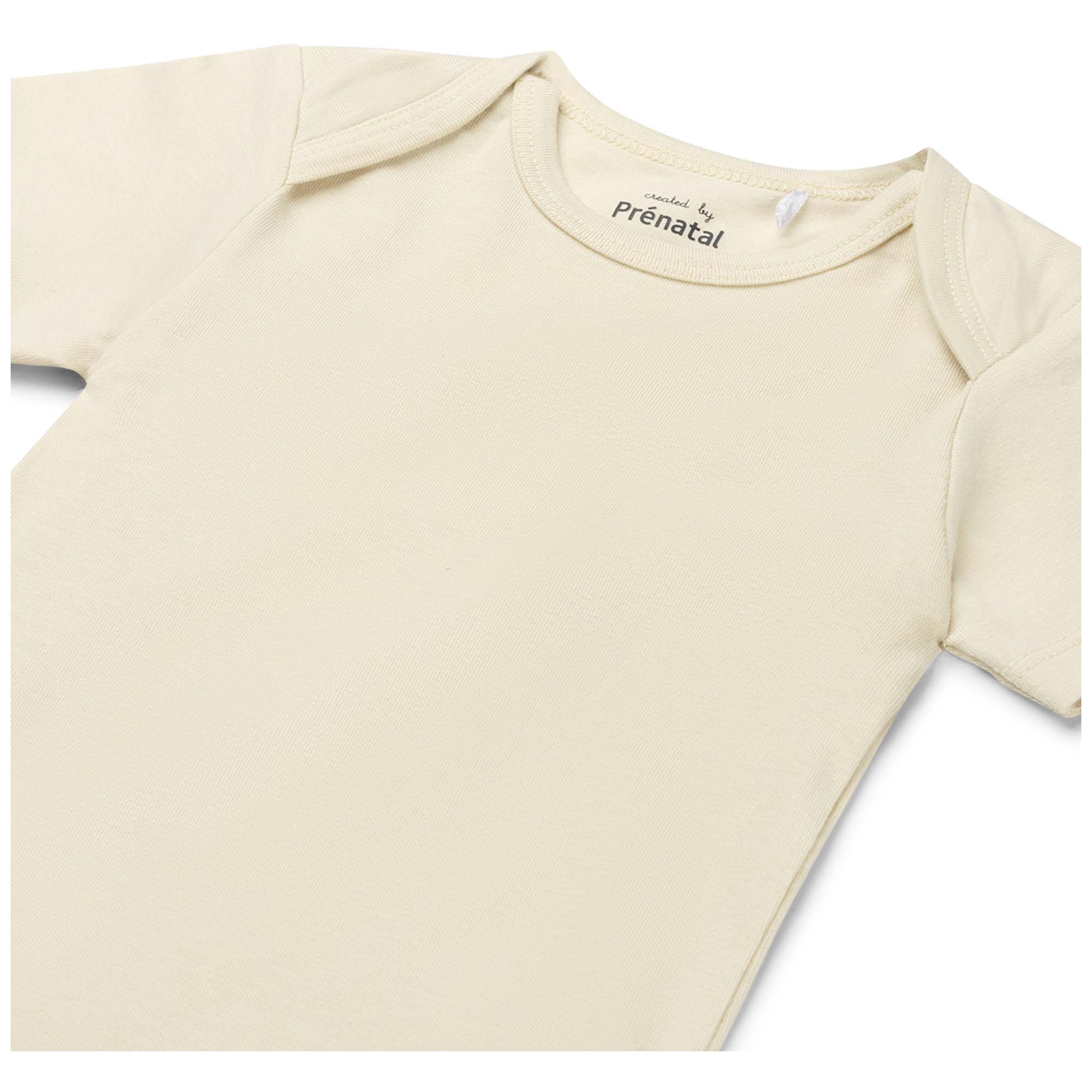 Prénatal basis romper korte mouwen effen beige