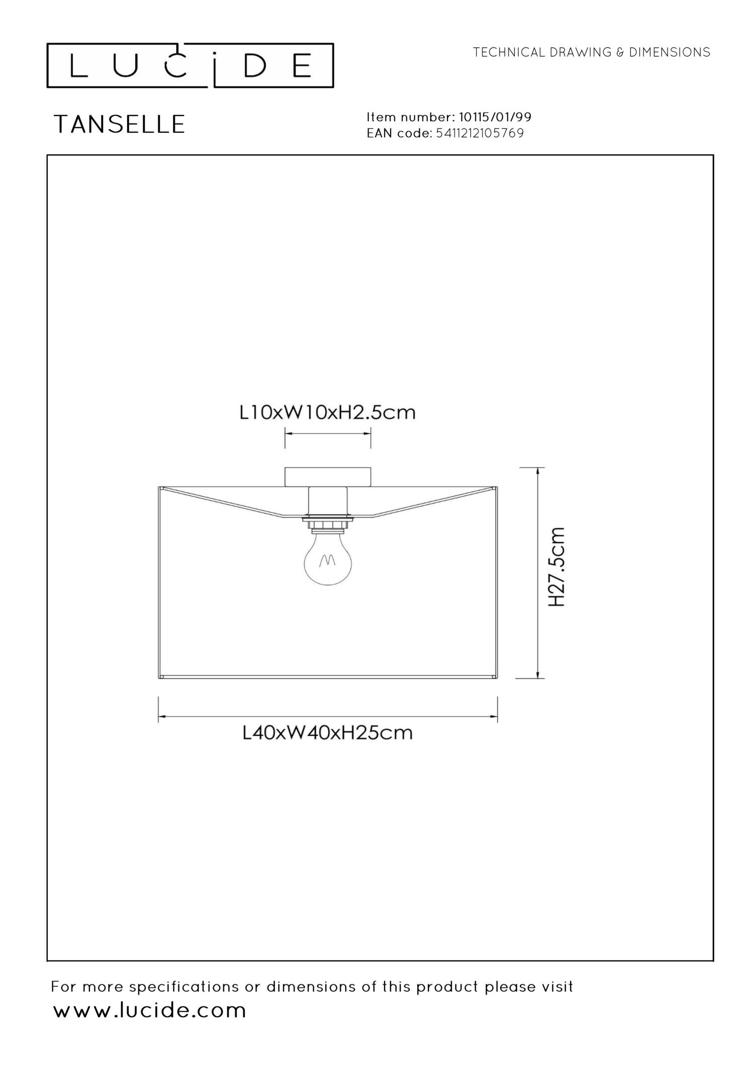Lucide TANSELLE PlafonniÃ¨re - Multicolor