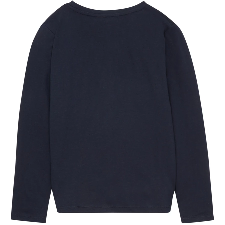 TOM TAILOR Langarmshirt mit Motivprint dunkelblau