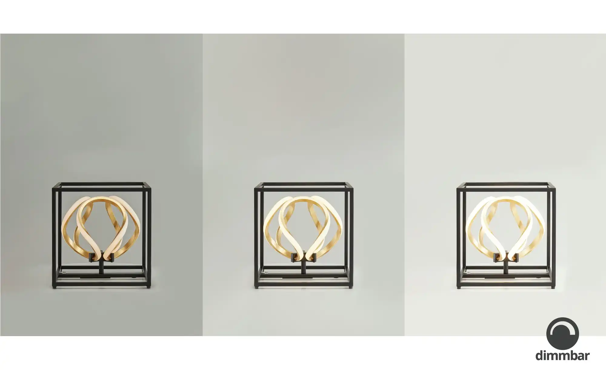 Fischer-Honsel LED-Tischleuchte, schwarz/ Blattgold