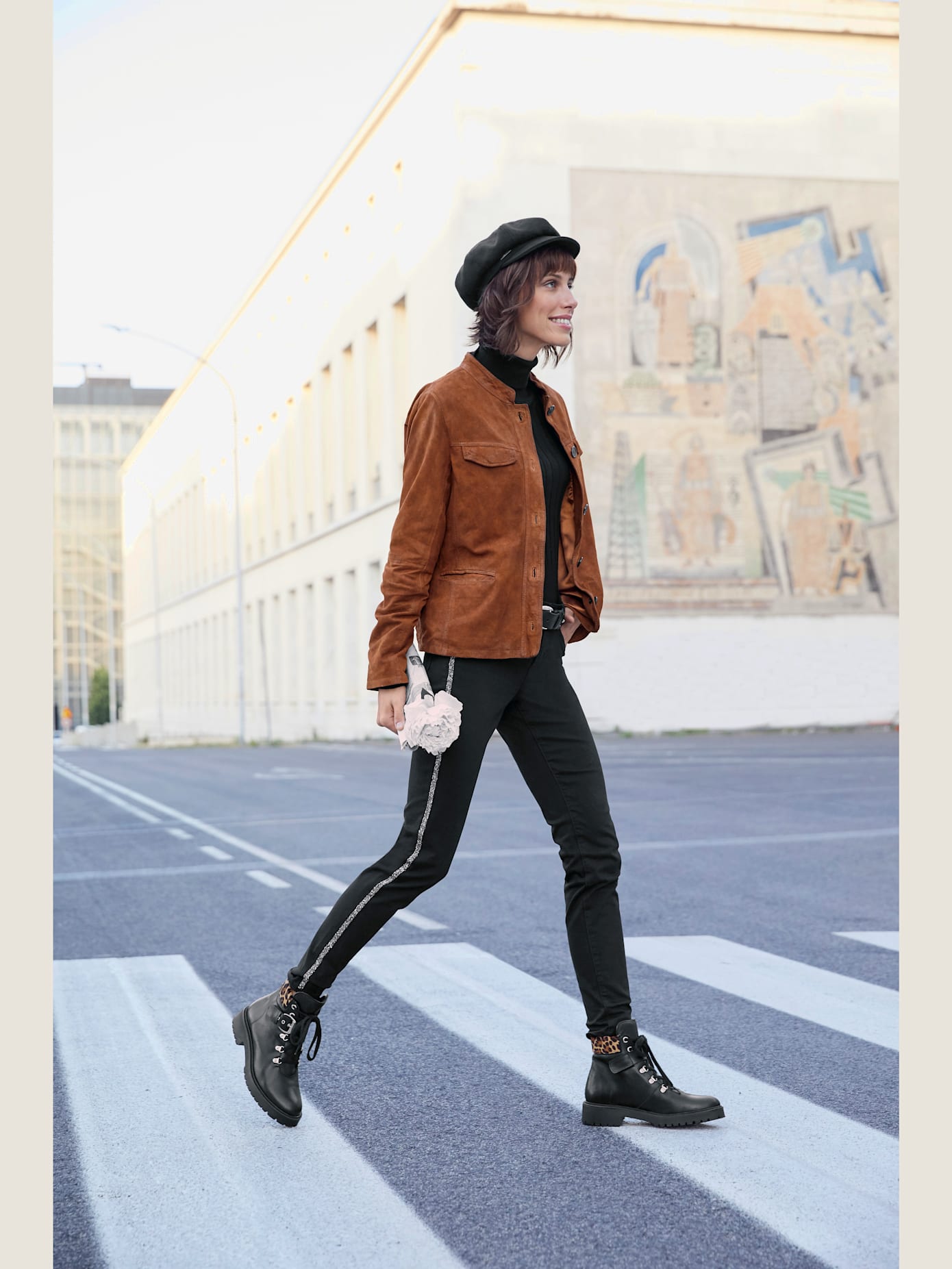 Veste en cuir jolie coupe courte