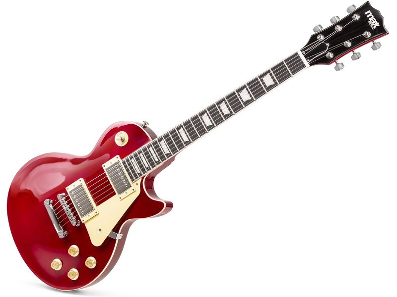 MAX E-Gitarre GigKit LP Style Rot E-Gitarre mit Zubehör
