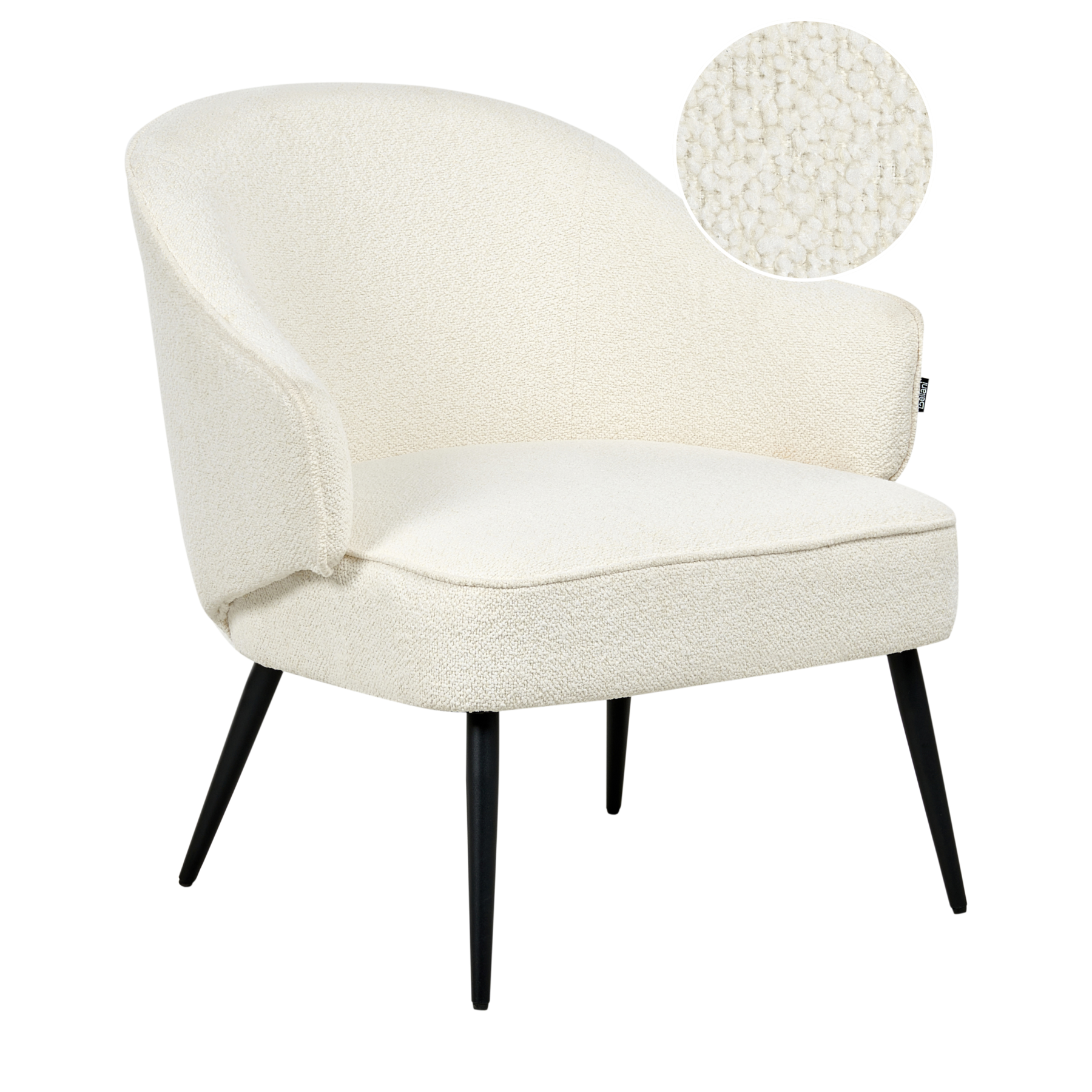 Beliani - KAYLA - Fauteuil - Off-white - Bouclé
