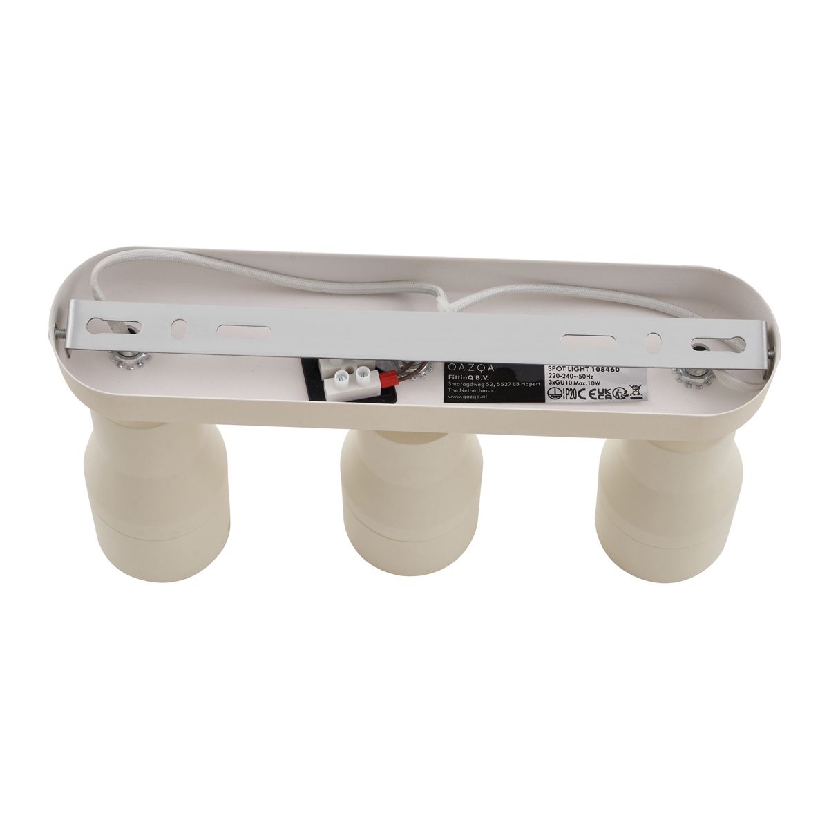 Afgeronde plafondspot beige GU10 50mm 3-lichts - Stanley