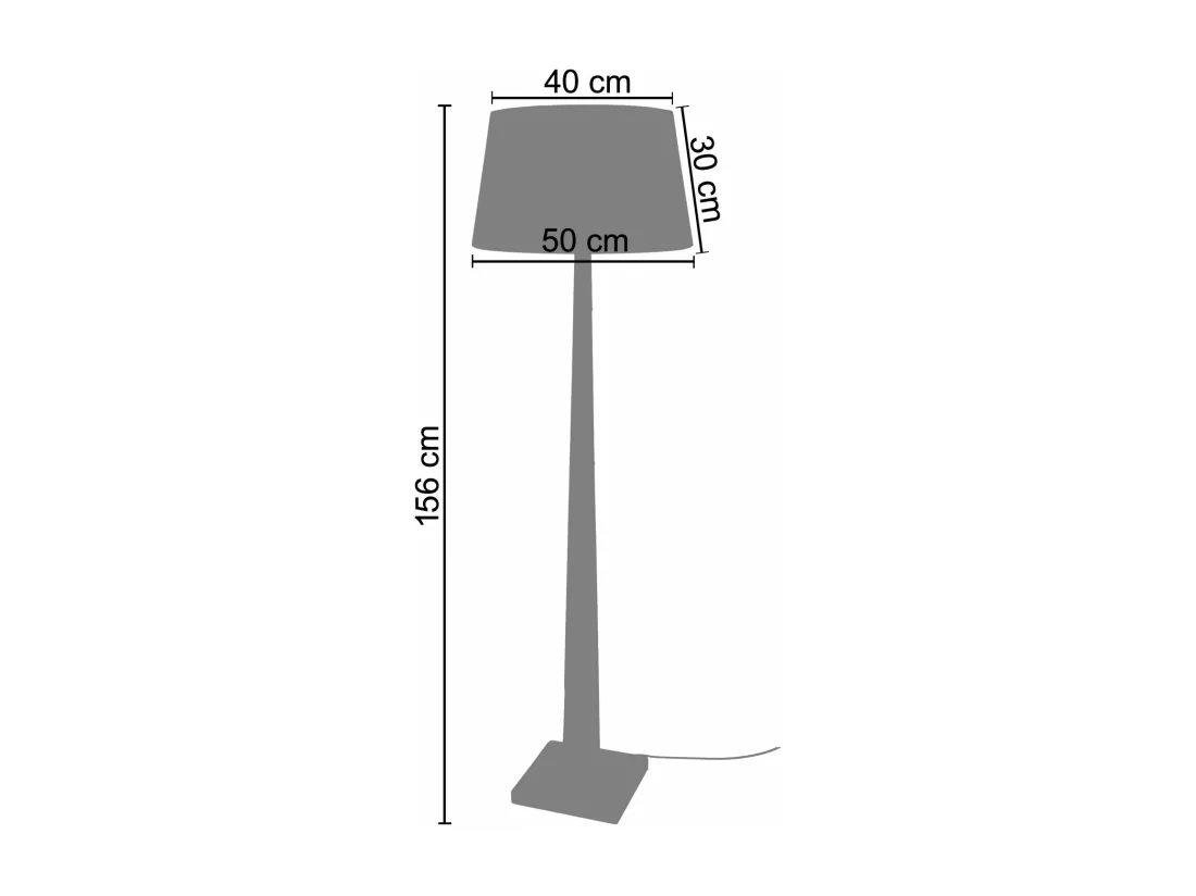 Lampadaire droit bois foncé156 cm.