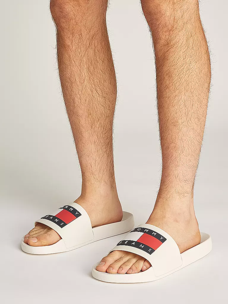 TOMMY JEANS Badeschuhe - Slides weiss