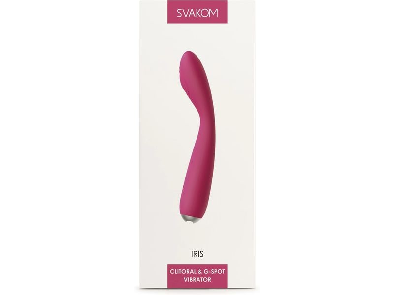 Svakom Vibrator Iris G-Punkt und Klitoris Rosa Schlanken G-Punkt-Vibrator mit gebogener Spitze