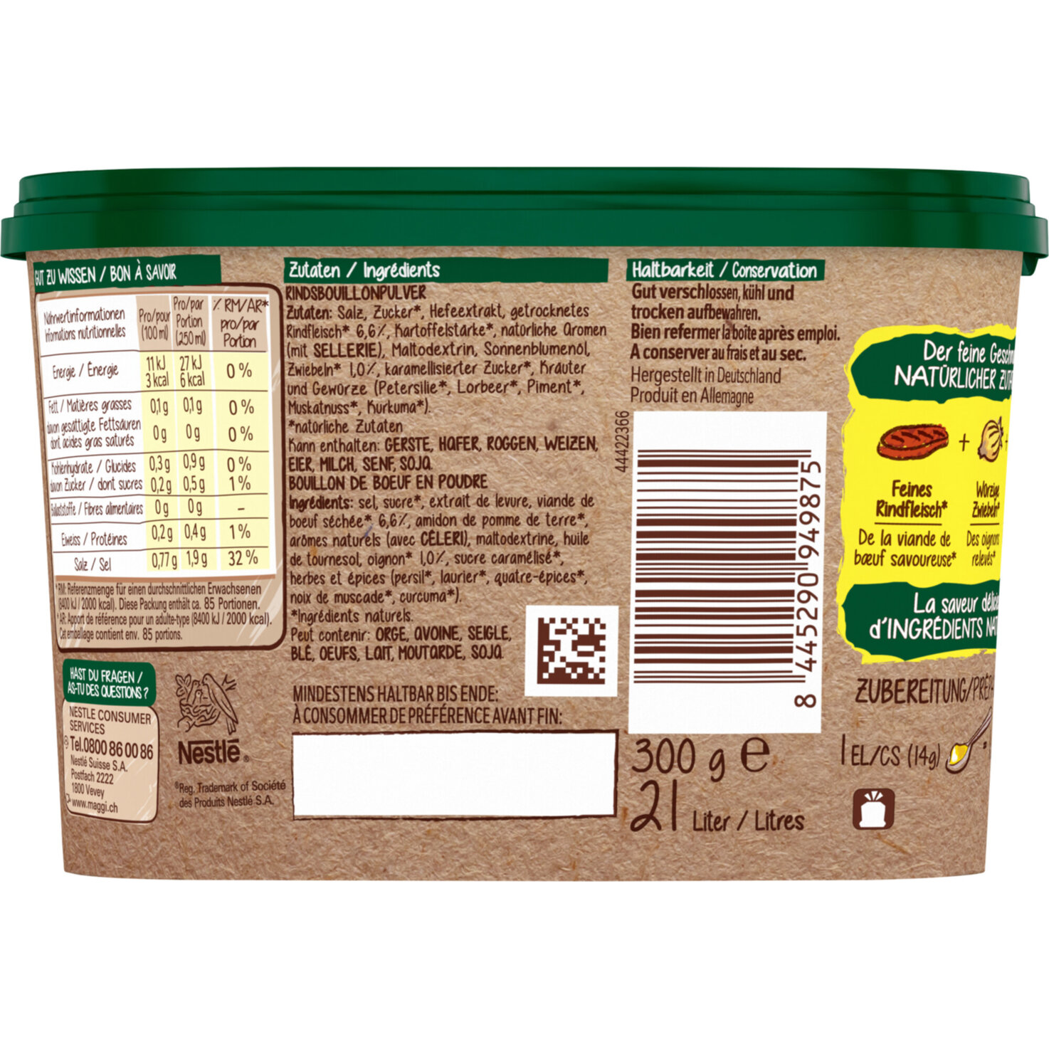 Maggi Natural Bouillon Rind Pulver